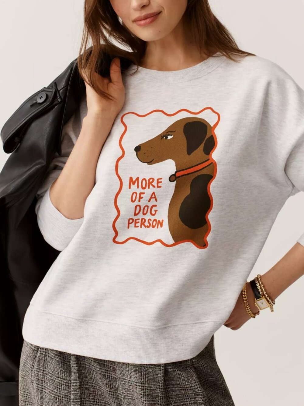 Anthropologie Maeve x Tulastra Studio More of A Dog Person Graphic Sweatshirt S